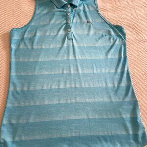Puma Racer Back Women's Golf Shirt - Large - by Light Blue